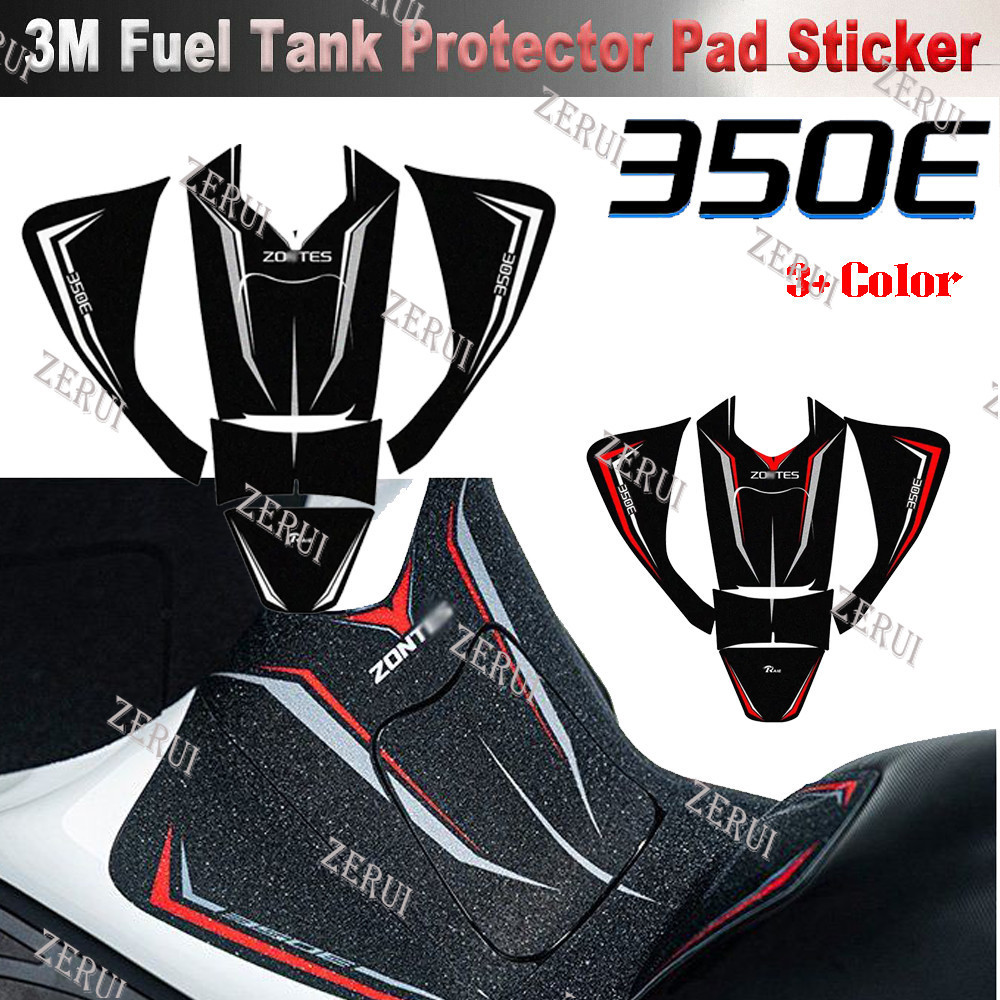 Zr สําหรับ Zontes 350e ถัง Pad 3M สติกเกอร์เบนซินครอบคลุม Fueltank Protector Tankpad ชุด Decals รถจั