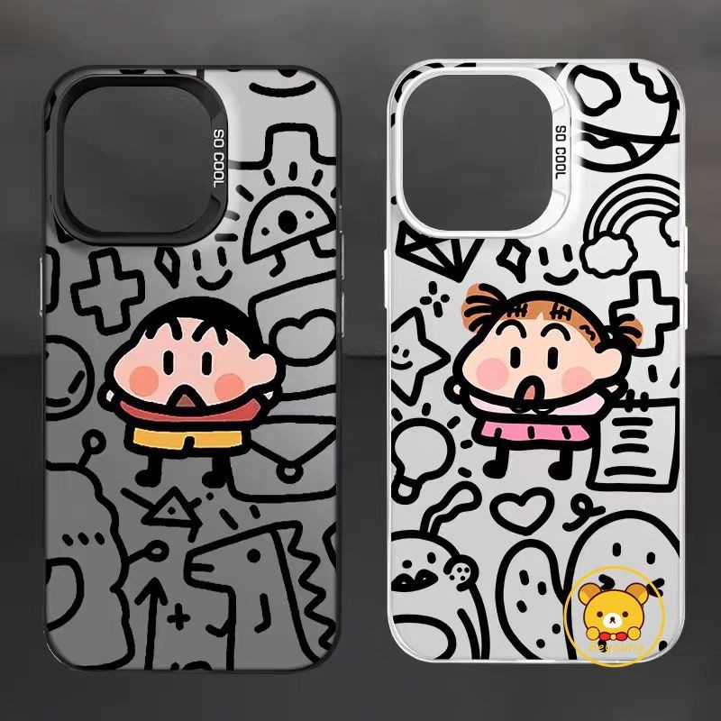 ULTRA PRO น่ารัก Shin-chan Matte เคสโทรศัพท์สําหรับ Vivo Y03 Y28s Y02 Y02T Y02A Y01 Y9s Y95 Y91 Y93 