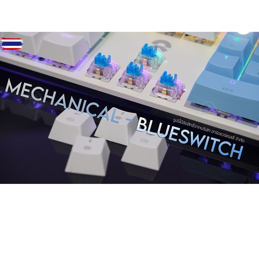 มาใหม่ ส่งเร็ว OKER  MIXED BACKLIT คีย์อร์ดลูสวิตช์กดเสียงดังคีย์แคป สีสวย BLUESWITCH Keyboard Gamin