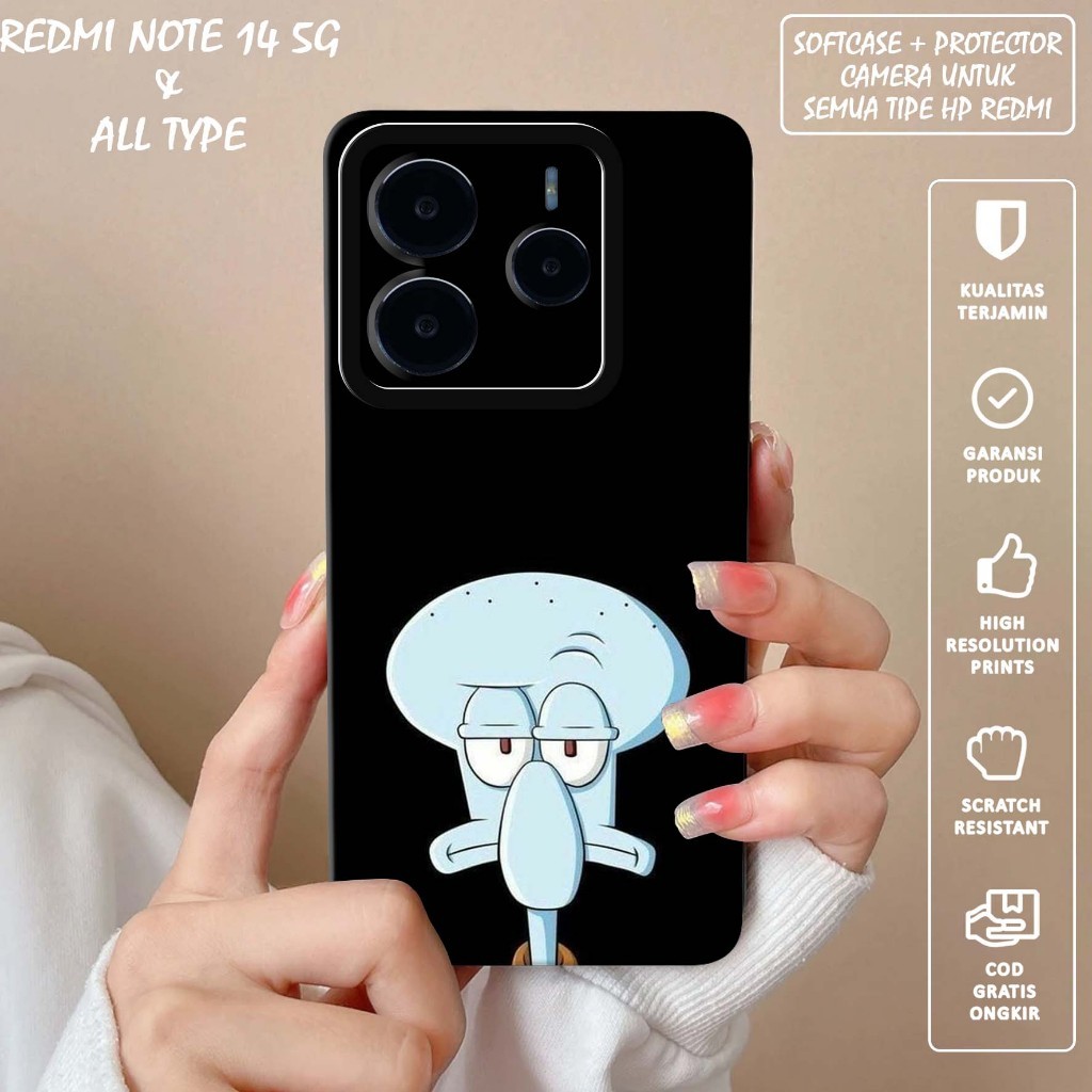SOFTCASE PRO CAMERA PICTURE SPONGEBOB สําหรับสีแดง*MI NOTE 14 5G -