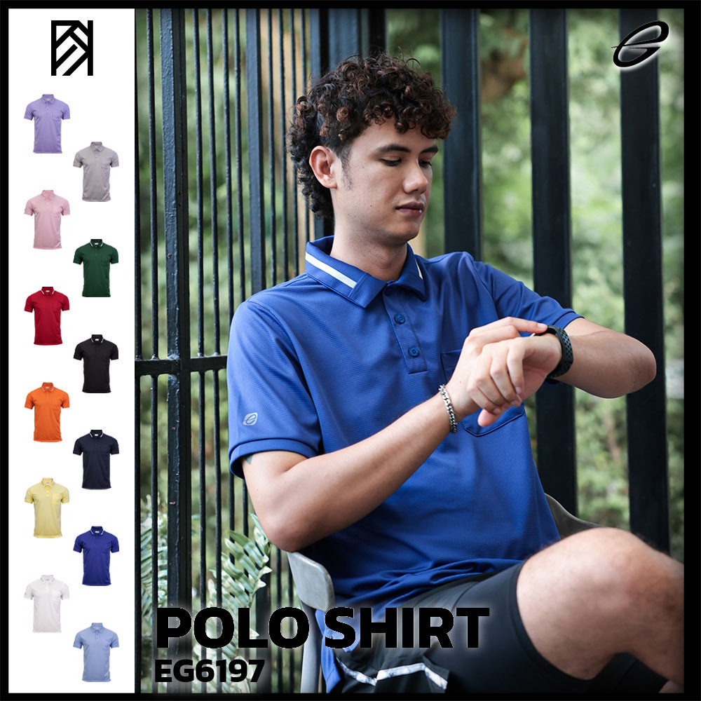 EGO SPORT เสื้อโปโล รหัส EG6197 ชาย เนื้อผ้าเซรามิก ของแท้100%