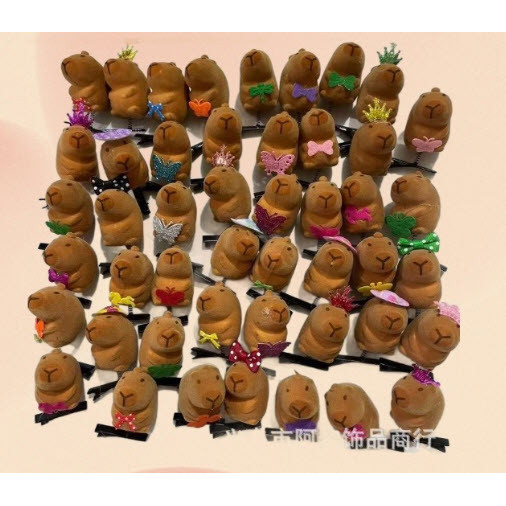 S0496 กิ๊บติดผม ดุ๊กดิ๊ก คาปิบาร่า สัตว์น่ารัก ขนาดเล็ก สไตล์เกาหลี Capybara - รูปที่ 6
