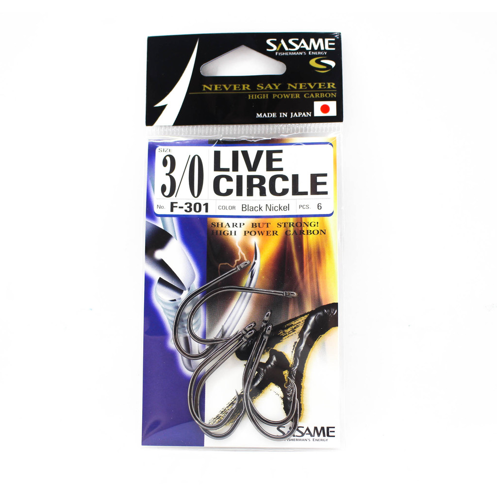 Sasame F-301 Live Circle Bait Hook ขนาด 3/0 (4378)