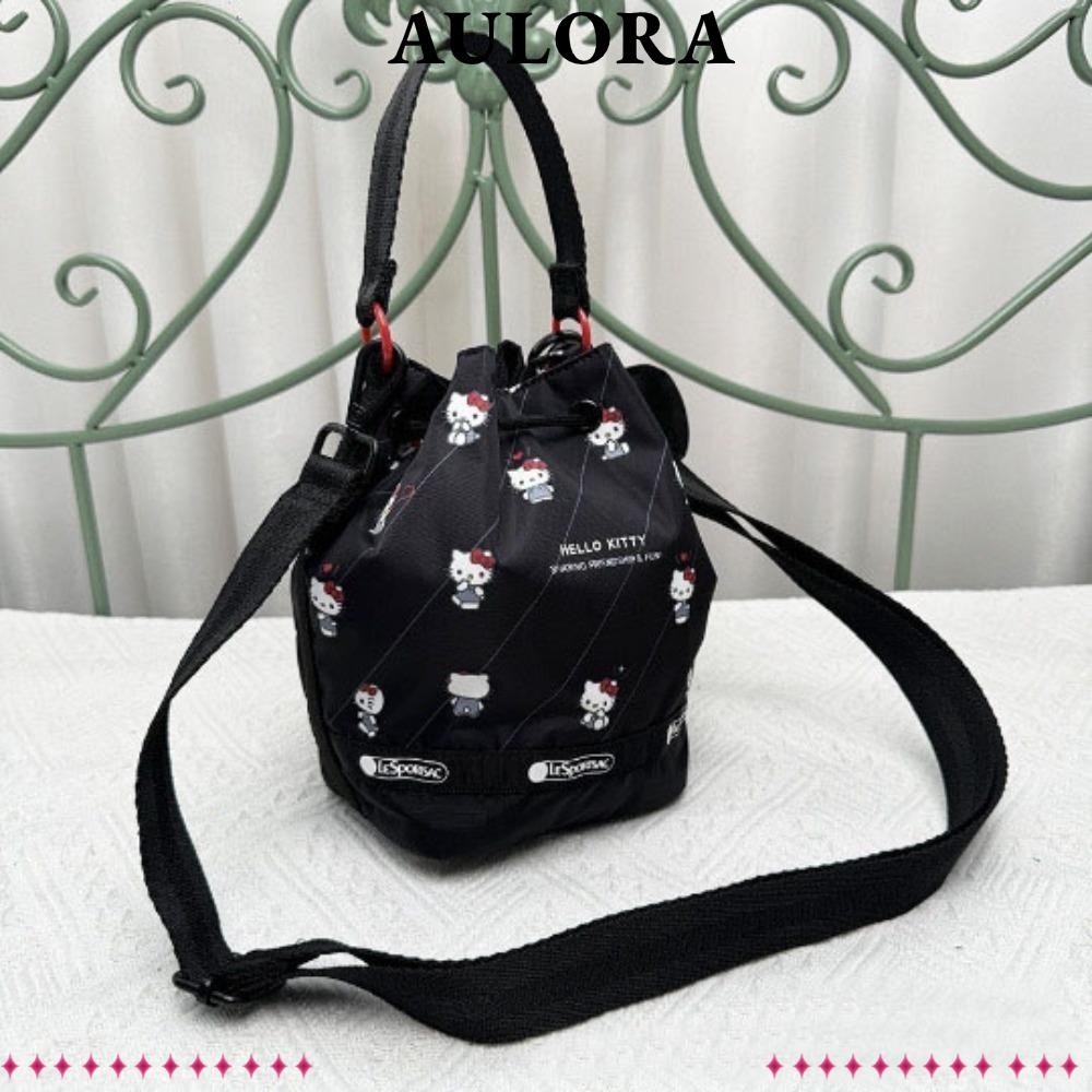Aulora กระเป๋าแต่งหน้า, Sanrio Hello Kitty กระเป๋าเก็บเครื่องสําอางพิมพ์ลายเต็มรูปแบบ, กระเป๋าใส่อุปกรณ์อาบน้ําสําหรับเดินทางความจุขนาดใหญ่แบบพกพาคุณภาพสูงสําหรับผู้หญิง