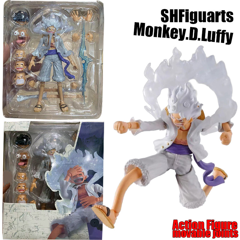 One Piece Action Figure Nika Luffy Gear 5 Monkey.D.Luffy Sun God Nika SHF Luffy ข้อต่อที่สามารถเคลื่