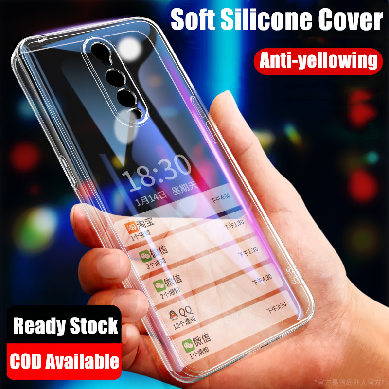 สําหรับ OPPO R17 Pro CPH1877 Slim Soft Clear Silicon Fine Hole Scratch-Resistant Jelly Case คริสตัล Anti-yellowing ปกหลัง