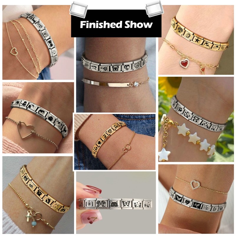 Love Me Number 8 Ball Italian Charm สร้อยข้อมือ Fit 9 มม.สร้อยข้อมือสแตนเลส DIY เครื่องประดับทําอุปกรณ์เสริม Retro บุคลิกภาพโมดูลสร้อยข้อมืออุปกรณ์เสริม - รูปที่ 2