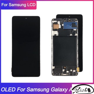 Oled หน้าจอสัมผัส LCD พร้อมกรอบ สําหรับ Samsung Galaxy A51 Samsung A515