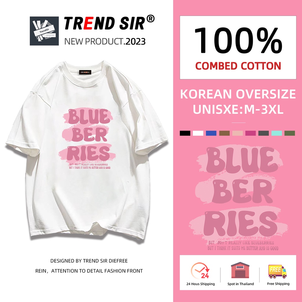 "TrendSir พร้อมส่ง เสื้อยืดแขนสั้น ผ้าคอตตอน วินเทจ คอกลม ลายการ์ตูน เครื่องแต่งกายง่าย สวยหรู ขนาดใหญ่ oversized เสื้อผ้าวัยรุ่นแฟชั่น สไตล์เกาหลี T-Shirt สำหรับชายและหญิง "