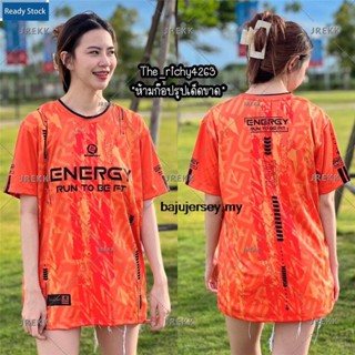 [ พร้อมส่ง ] ใหม่ เสื้อยืดคู่รัก แขนสั้น ลายทีมชาติไทย Jersey Version 2024 ENERGY Jersey FF8119