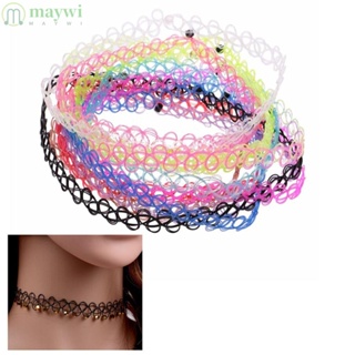 Maywi รอยสัก Fishline Chokers กลวงจี้เสน่ห์โซ่ไหปลาร้า