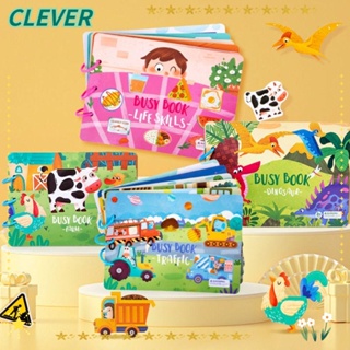 Clever หนังสือเกมปริศนา การ์ดจับคู่มอนเตสซอรี่ ของเล่นเสริมการเรียนรู้ สําหรับเด็กปฐมวัย