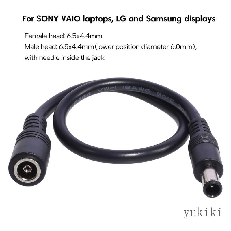 Kiki สายเคเบิลเชื่อมต่อ DC 6 5x4 4 มม. สําหรับอะแดปเตอร์ชาร์จแล็ปท็อป DC6 5 มม. X4 4 มม.