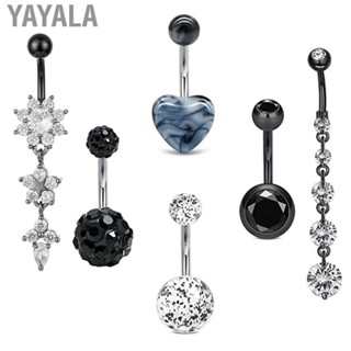 Yayala Belly Button Rings Barbell Stud Navel Stainless Steel for Daily Wear Girls Boys