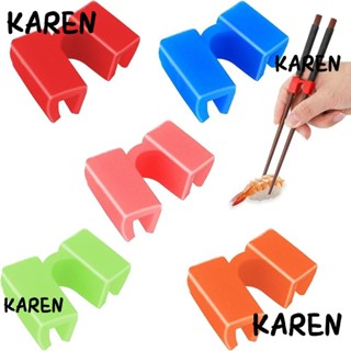 Karen ตะเกียบพลาสติก หลากสี 1 นิ้ว 10 ชิ้น