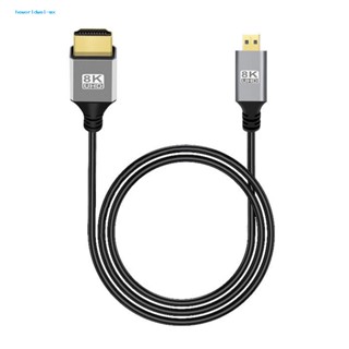 Heworldwel สายเคเบิลอะแดปเตอร์แปลง 8k Micro Hdmi เป็น Hdmi สองทาง ความเร็วสูง สําหรับทีวี Hd ยืดหยุ่น ปลั๊กแอนด์เพลย์