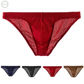 GORGEOUS~Sexy Men Lace Briefs Mesh Low Waist Underwear Shorts Trunks Underpants Panties