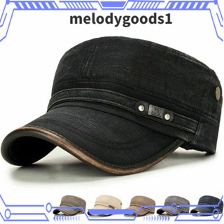 Melodygoods1 หมวกทหาร ฤดูใบไม้ผลิ ฤดูร้อน ปรับได้ ระบายอากาศ หมวก Cadet