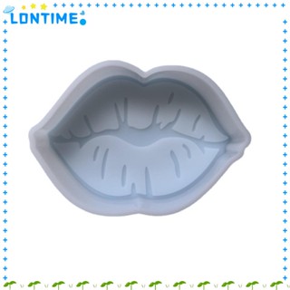 Lontime แม่พิมพ์ซิลิโคนเรซิ่น รูปริมฝีปาก ขนาด 12.1*8.6*3 ซม. สีขาว สําหรับทําเบเกอรี่