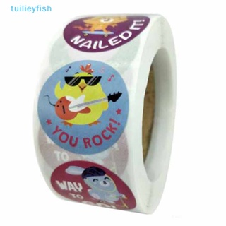 Tuilieyfish สติกเกอร์ฉลาก ลายสัตว์ 500 ชิ้น