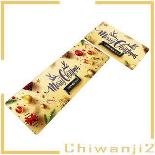 [Chiwanji2] พรมเช็ดเท้า ลายซานต้าคลอส สโนว์แมน ทนทาน สําหรับตกแต่งบ้าน ห้องนอน ห้องนั่งเล่น