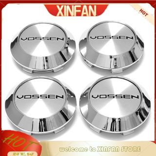 Xinfan ฝาครอบดุมล้อรถยนต์ สีเงิน 70 มม. สําหรับ VOSSEN Work Advan Racing Akita Rim Hub Cap 4 ชิ้น