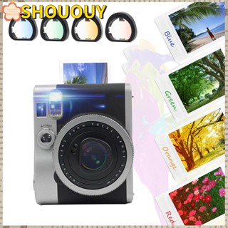 Shououy ฟิลเตอร์กระจกกรองแสง หลากสี อุปกรณ์เสริม สําหรับถ่ายภาพทิวทัศน์ Instax Mini 90 4 ชิ้น