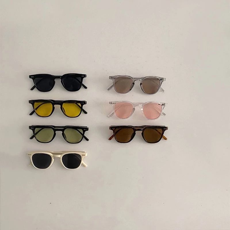 Retro สีสันเลนส์เด็กแว่นตากันแดดกลางแจ้ง Sun Protection เด็กชายหญิงแว่นตากันแดด Casual Travel เด็กแว่นตา