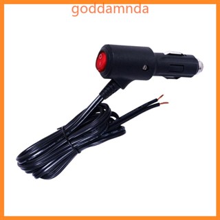 Godd ซ็อกเก็ตไฟแช็กรถยนต์ พร้อมสวิตช์เปิดปิด 12V 24V ตัวผู้ 60W สําหรับชาร์จ GPS