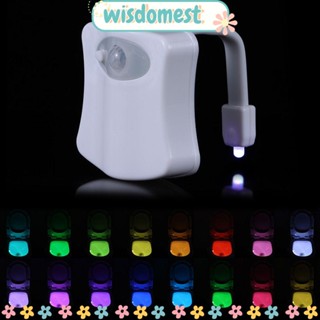 WISDOMEST โคมไฟ LED WC หลากสีสัน สําหรับติดที่นั่งชักโครก ห้องน้ํา