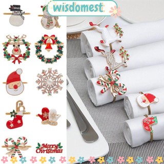 Wisdomest จี้แหวนโลหะ รูปกวาง สําหรับตกแต่งต้นคริสต์มาส DIY