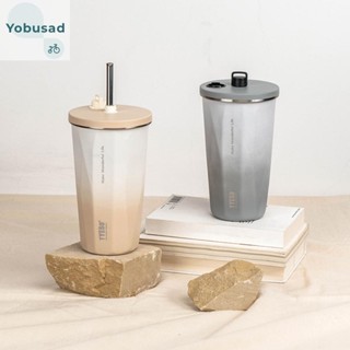 [Yobusad.th] แก้วกาแฟไล่โทนสี 600 มล. สําหรับปั่นจักรยาน เดินทาง กลางแจ้ง