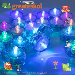 Greateskol โคมไฟ LED รูปแจกันดอกไม้ ไร้เปลวไฟ กันน้ํา ใช้แบตเตอรี่ สําหรับตกแต่งตู้ปลา งานแต่งงาน ปาร์ตี้คริสต์มาส