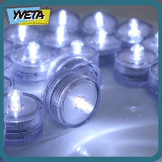 Yveta โคมไฟ LED รูปแจกันดอกไม้ ไร้เปลวไฟ กันน้ํา ใช้แบตเตอรี่ สําหรับตกแต่งตู้ปลา งานแต่งงาน ปาร์ตี้คริสต์มาส