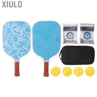 Xiulo Pickleball Set Portable Fiberglass Paddle and Balls for Outdoor