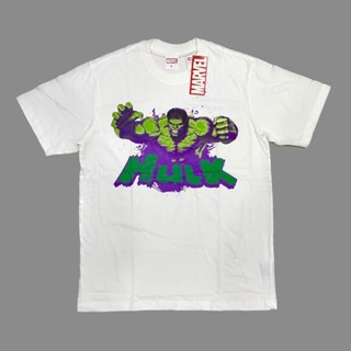 SO.BEST เสื้อยืด Marvel Hulk 2 ผ้าขาว สกรีนหน้า ลิขสิทธิ์แท้ มาร์เวล