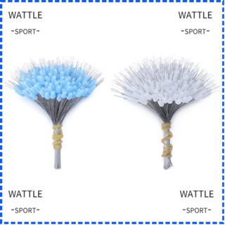 Wattle ตัวเชื่อมต่อซิลิโคน ป้องกันการพันกัน สีฟ้า สําหรับตกปลา 300 ชิ้น ต่อแพ็ค