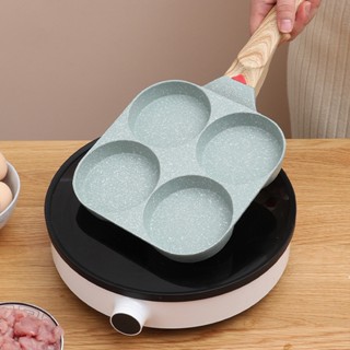 1Buycart 4 Cups Egg Frying Pan Soft Handle Smooth Healthy Stone Cookware for Family