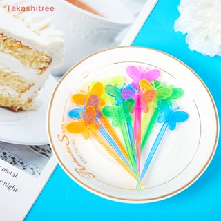 (Takashitree) ส้อมจิ้มผลไม้ ขนมเค้ก ขนมหวาน ลายการ์ตูนสัตว์ สําหรับเด็ก 25 50 ชิ้น