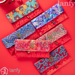 Lanfy ซองอั่งเปา สีแดง สไตล์จีน สําหรับเทศกาลปีใหม่