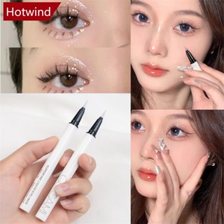 Hotwind เครื่องสําอาง ดินสออายไลเนอร์ ไฮไลท์ เนื้อเงา ติดทนนาน กันน้ํา สีชมพูมุก H1Z6