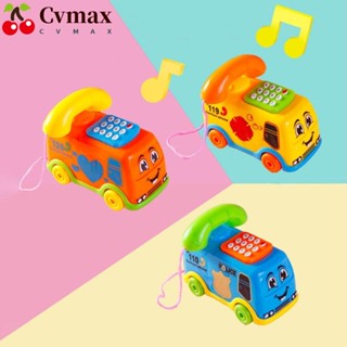 Cvmax โทรศัพท์ ลายการ์ตูนเพลง รถบัสของเล่น เพื่อการเรียนรู้ คุณภาพสูง สุ่มสี สําหรับเด็ก ของขวัญ