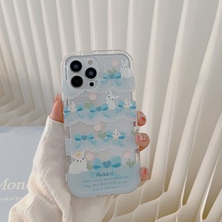 Yiki|เคสโทรศัพท์มือถือ TPU นิ่ม ลายกระต่ายน่ารัก สีฟ้า สําหรับ Xiaomi POCO X5 Pro X3 Pro X3 M5S M5 M3 M2 Pro 13 Pro 13 12T Pro 12S 12 11 Lite 11 Pro 11 10S