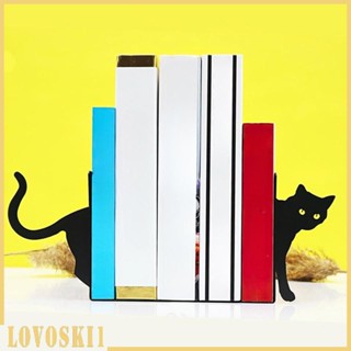 [Lovoski1] ที่กั้นหนังสือ รูปแมวดํา สําหรับตกแต่งบ้าน