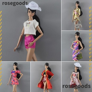 Rosegoods1 กางเกงยีน ลายดอกไม้ หลายสไตล์ 1/6 BJD สําหรับตุ๊กตา