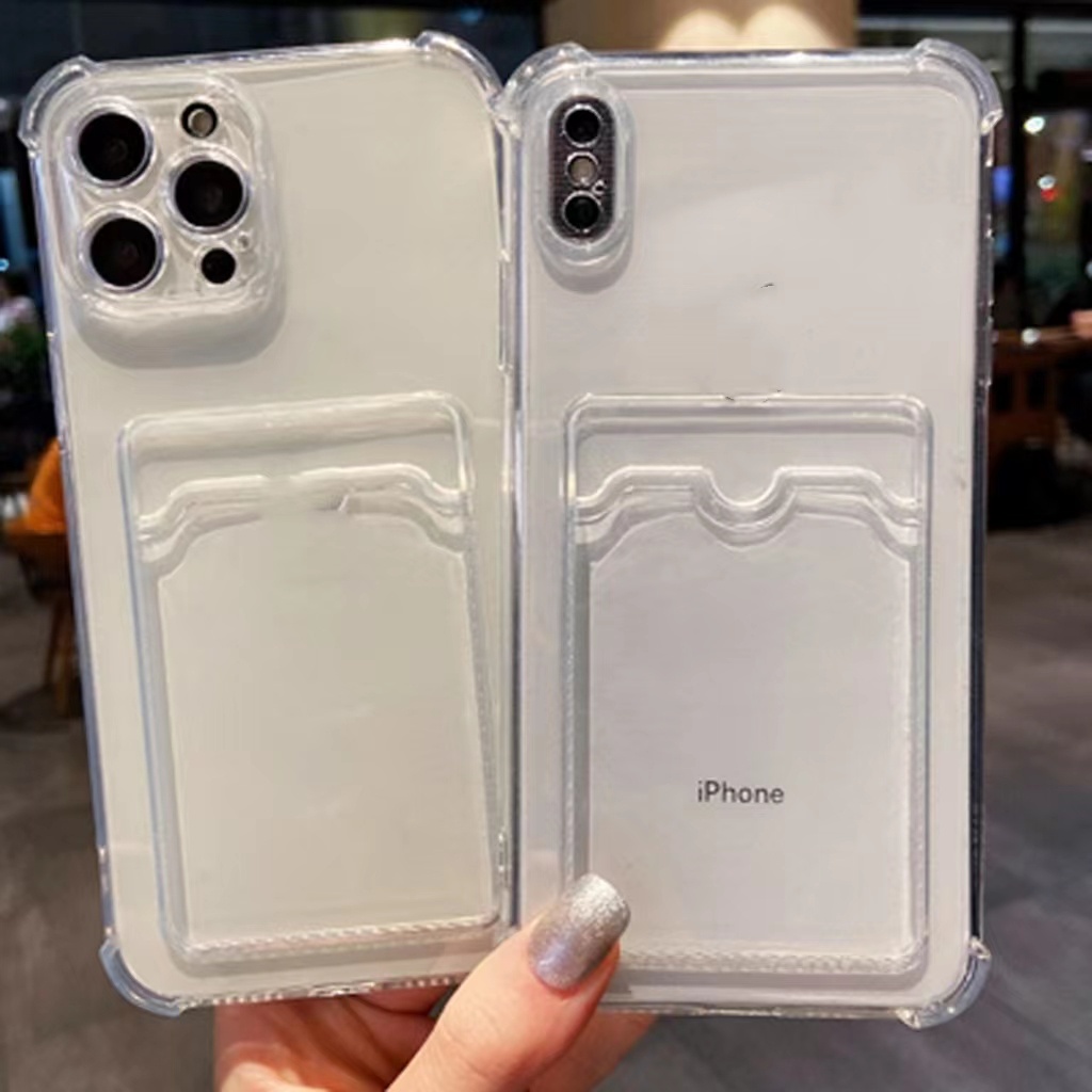 เคสใส ใส่บัตร iPhone 14 13 12 11 pro max 6 6s 7 8 se2 se3 6plus 6splus 7plus 8plus plus X XR XS max ใส ใส่บัตร