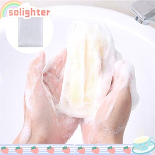 Solighter Soap Foaming Net Handmade แขวนน้ํายาทําความสะอาดผิวหน้ามัดปาก