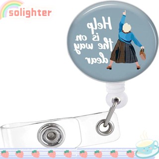 SOLIGHTER ใหม่ ม้วนป้ายชื่อ ยืดหดได้ สําหรับตกแต่งสํานักงาน หมอ นักเรียน