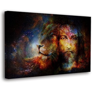 ภาพจิตรกรรมบนผ้าใบ ลายพระเยซู 20 LION JESUS สําหรับตกแต่งผนังบ้าน