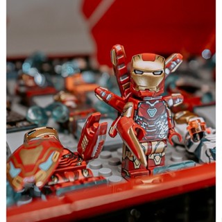 ของเล่นบล็อกตัวต่อเลโก้ Avengers 4 Endgame Iron Man MK85 Tony Stark ขนาดเล็ก